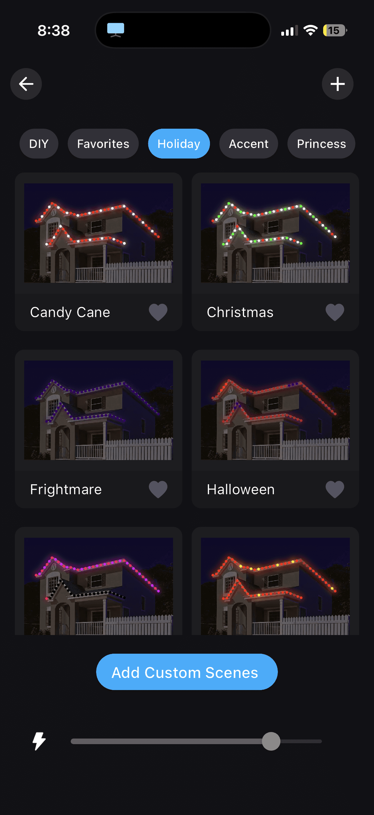 Holiday theme presets in the app